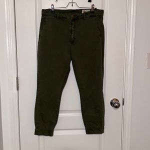 Callie Cuffed Skinny Pant forest green
